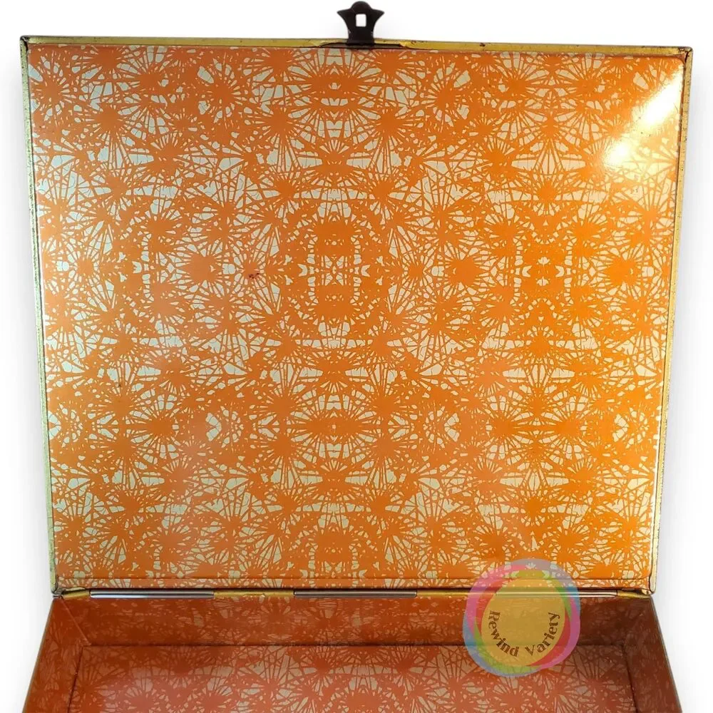 Large Vtg Sunshine Biscuits Tin - DC Capitol & Cherry Blossoms